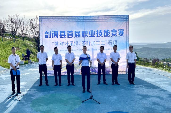 <font color='red'>剑阁县</font>举办“比茶艺技能、做匠心茶人”首届茶鲜叶采摘、茶叶加工工职业技能竞赛