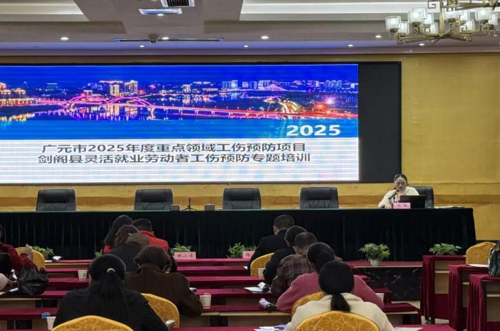 <font color='red'>剑阁县</font>开展灵活就业劳动者工伤预防专题培训