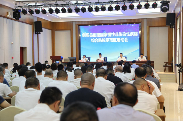 <font color='red'>剑阁县</font>召开创建国家慢性非传染性疾病综合防控示范区启动会暨省级慢性非传染性疾病综合防控示范区复审工作推进会