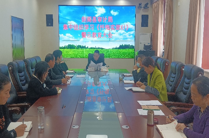 <font color='red'>剑阁县</font>审计局：扎实开展《忏悔实录XI》警示教育读本专题学习