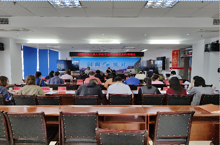 <font color='red'>剑阁县</font>统计局开展全县企业法人单位专项清查核实工作培训会